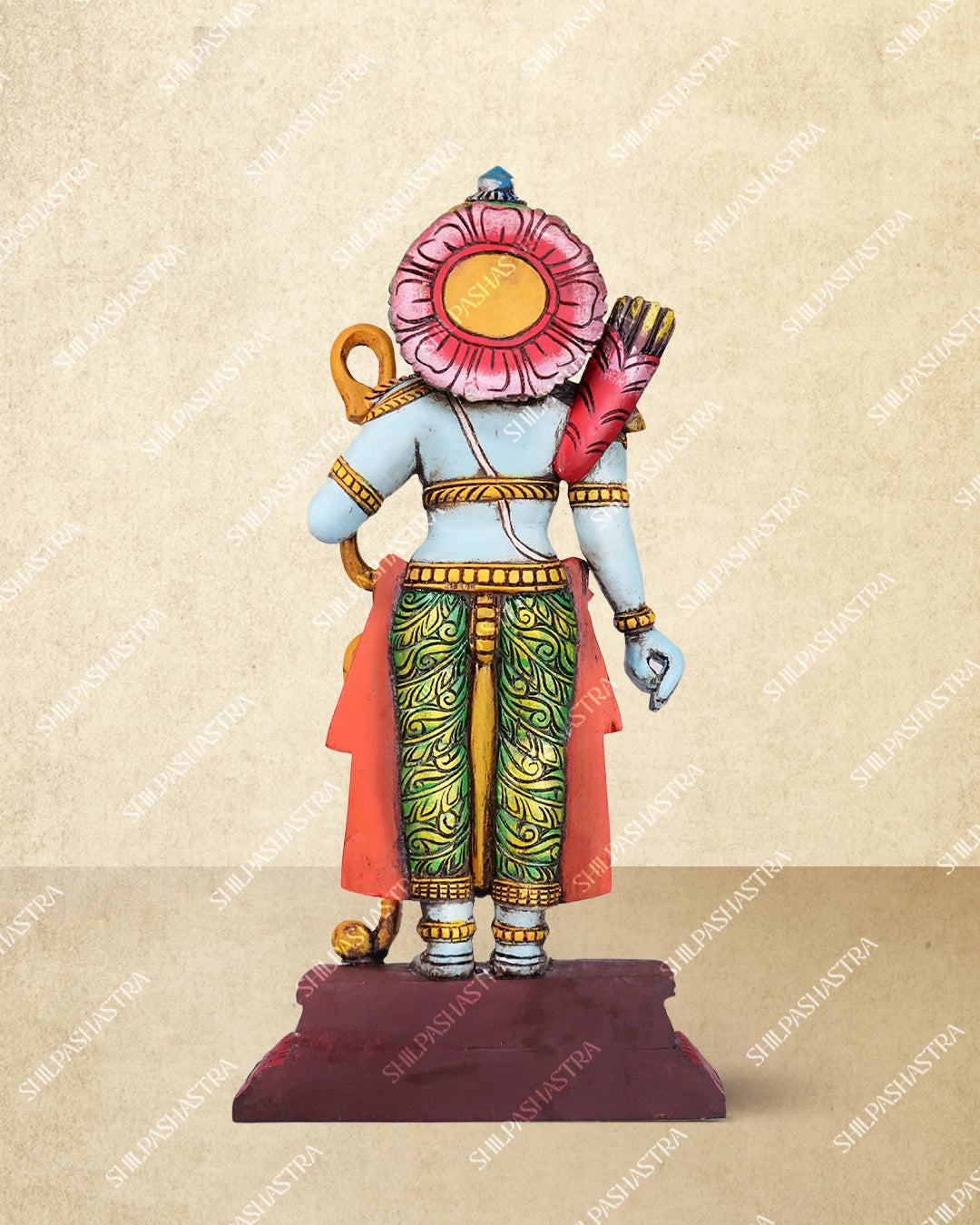 Sri Ramar, Seetha, Lakshmanan & Hanuman Handcrafted Wooden Set