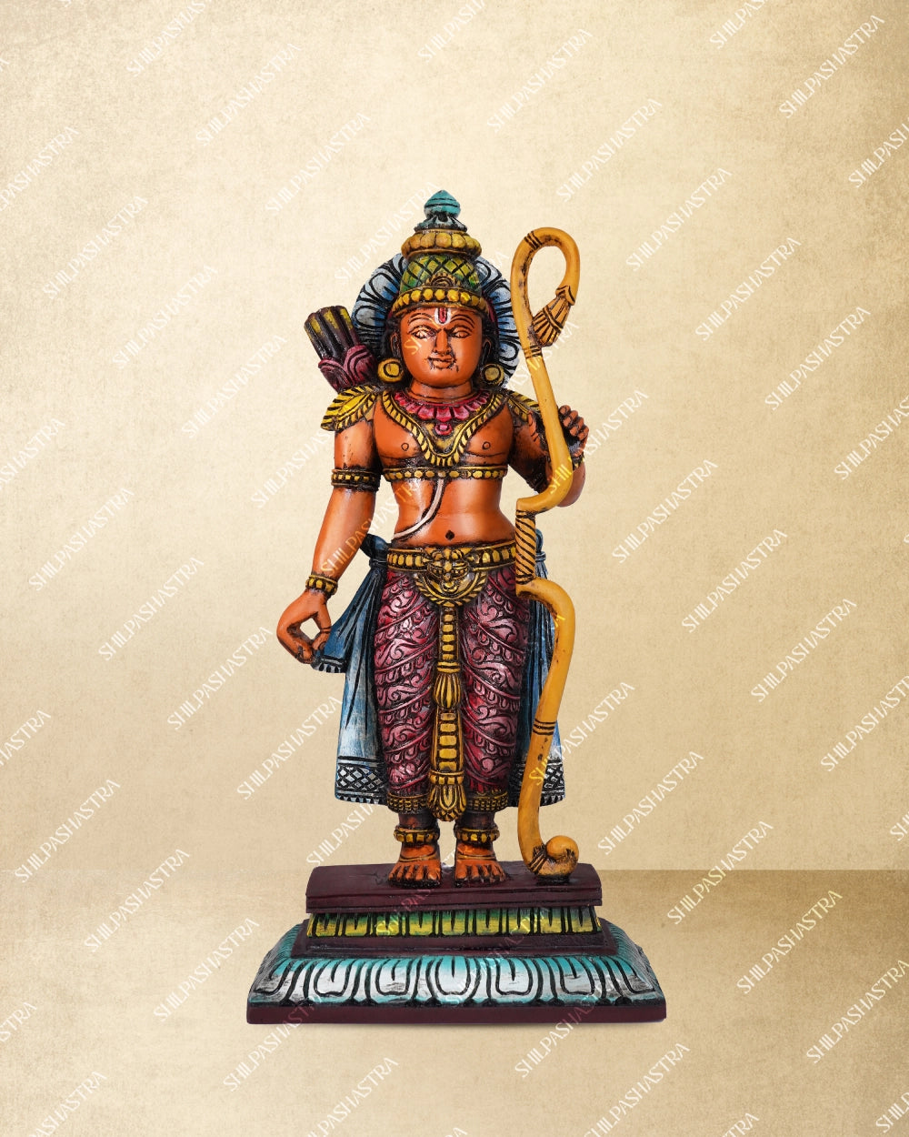 Sri Ramar, Seetha, Lakshmanan & Hanuman Handcrafted Wooden Set