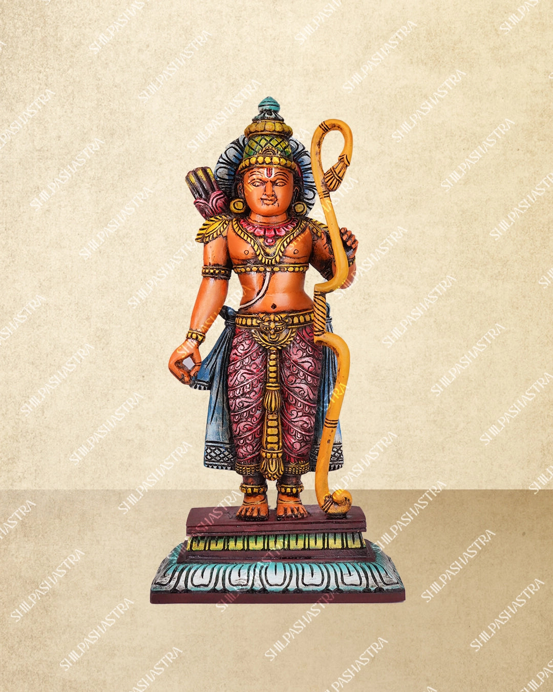Sri Ramar, Seetha, Lakshmanan & Hanuman Handcrafted Wooden Set