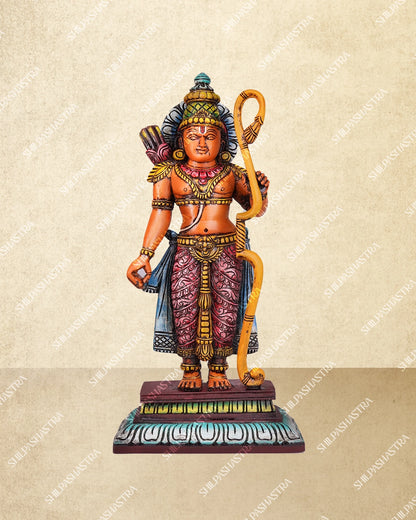 Sri Ramar, Seetha, Lakshmanan & Hanuman Handcrafted Wooden Set