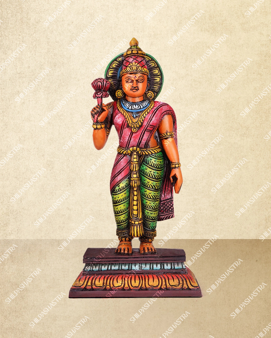 Sri Ramar, Seetha, Lakshmanan & Hanuman Handcrafted Wooden Set