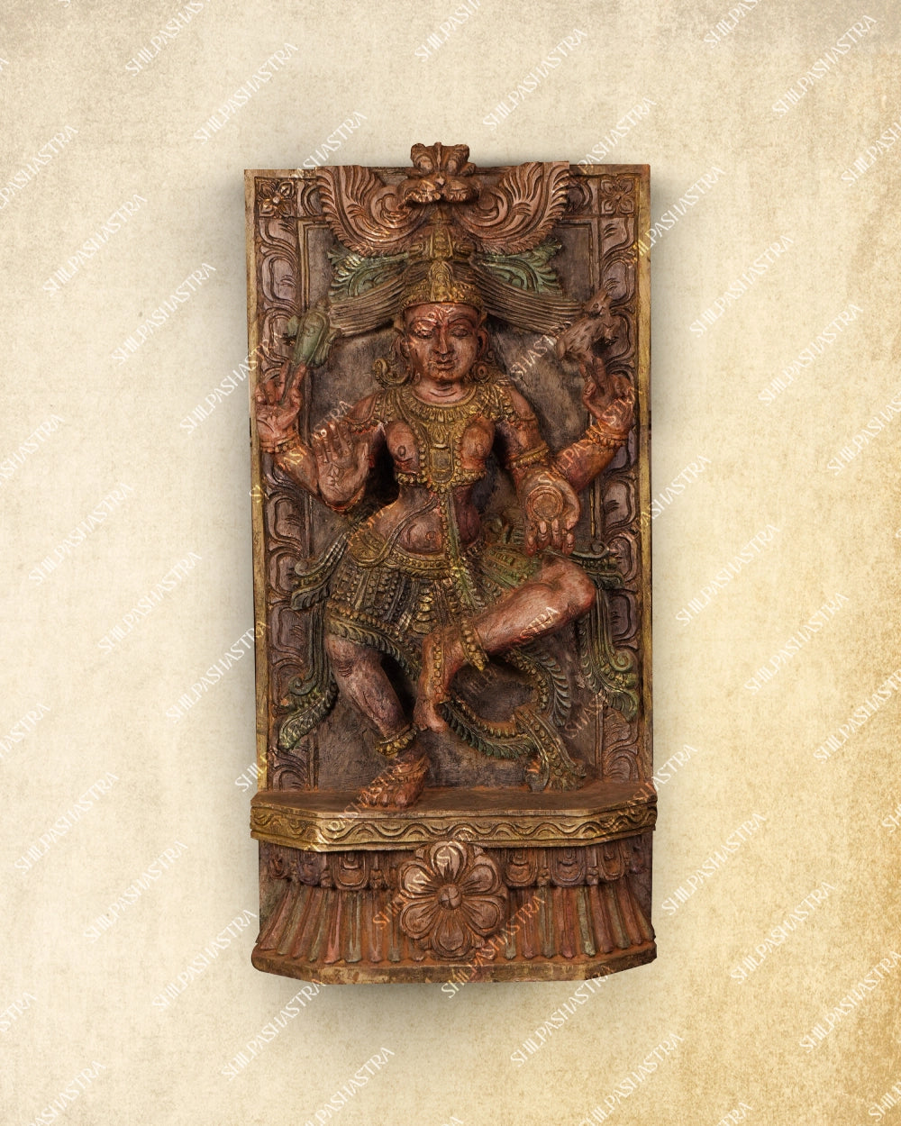 Handcrafted Rustic Colored Dancing Shivan