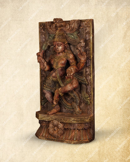 Handcrafted Rustic Colored Dancing Shivan