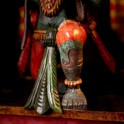 Garuda Vahanam Handcrafted Wooden Idol – Traditional South Indian Art