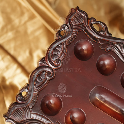 Raja Pallanguzhi – Handcrafted Premium Mahogany Traditional Game Board