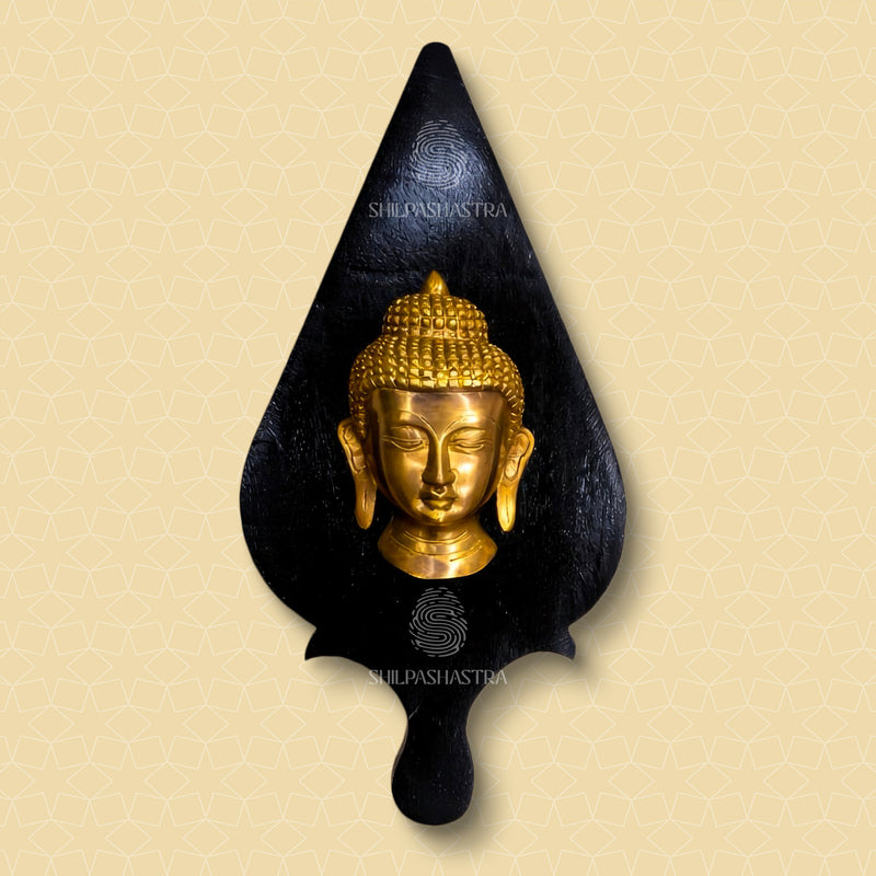 Handcrafted Brass Sothupalagai Buddha Wall Hanging – Traditional Wooden Buddha Wall Decor