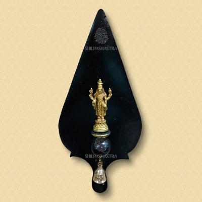 Handcrafted Brass Sothupalagai Perumal Wall Hanging – Traditional Vishnu Wooden Wall Decor