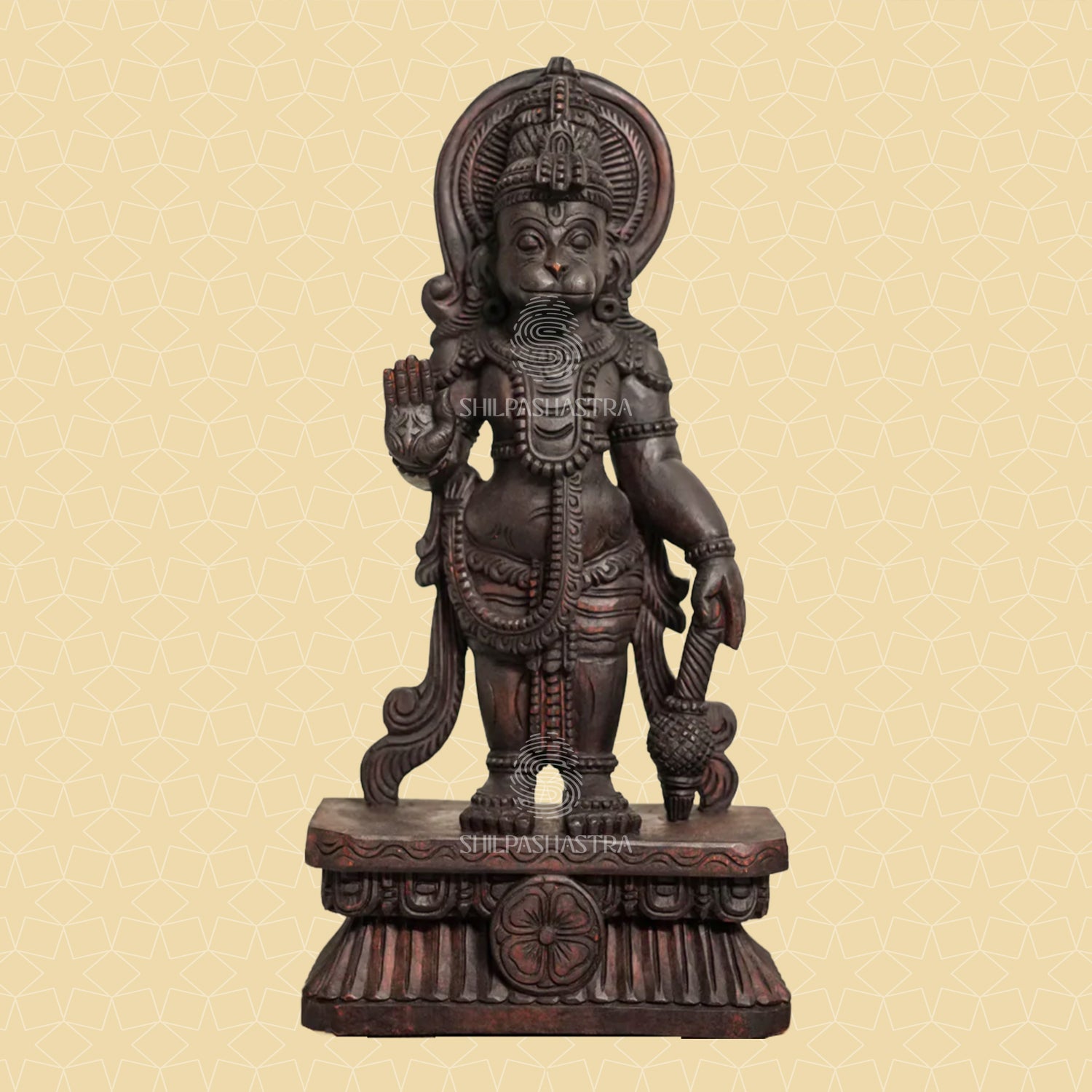 Lord Hanuman Idol - Handcrafted South Indian Art
