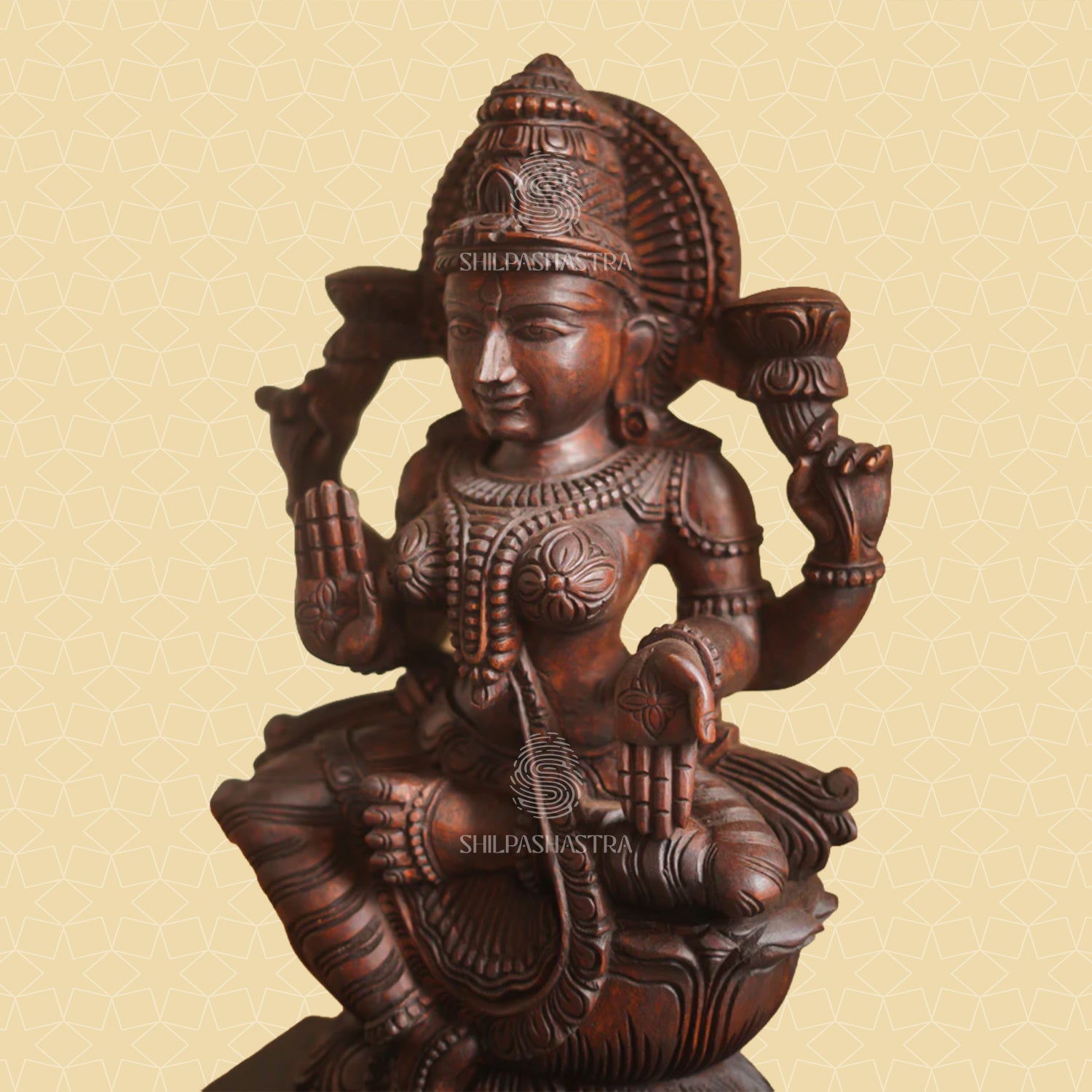 Magnificent Handcrafted Goddess Lakshmi Idol -  3 Feet
