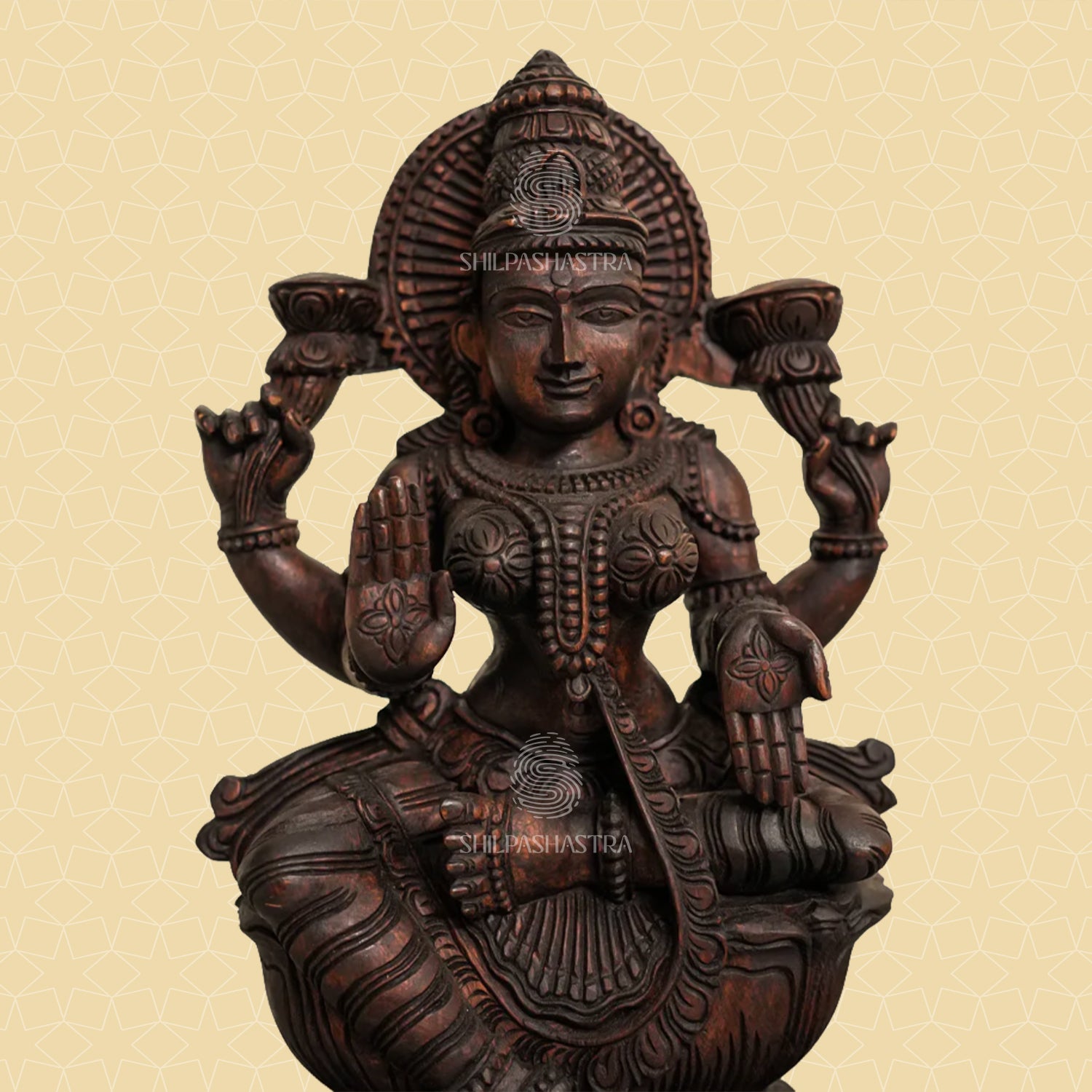 Magnificent Handcrafted Goddess Lakshmi Idol -  3 Feet