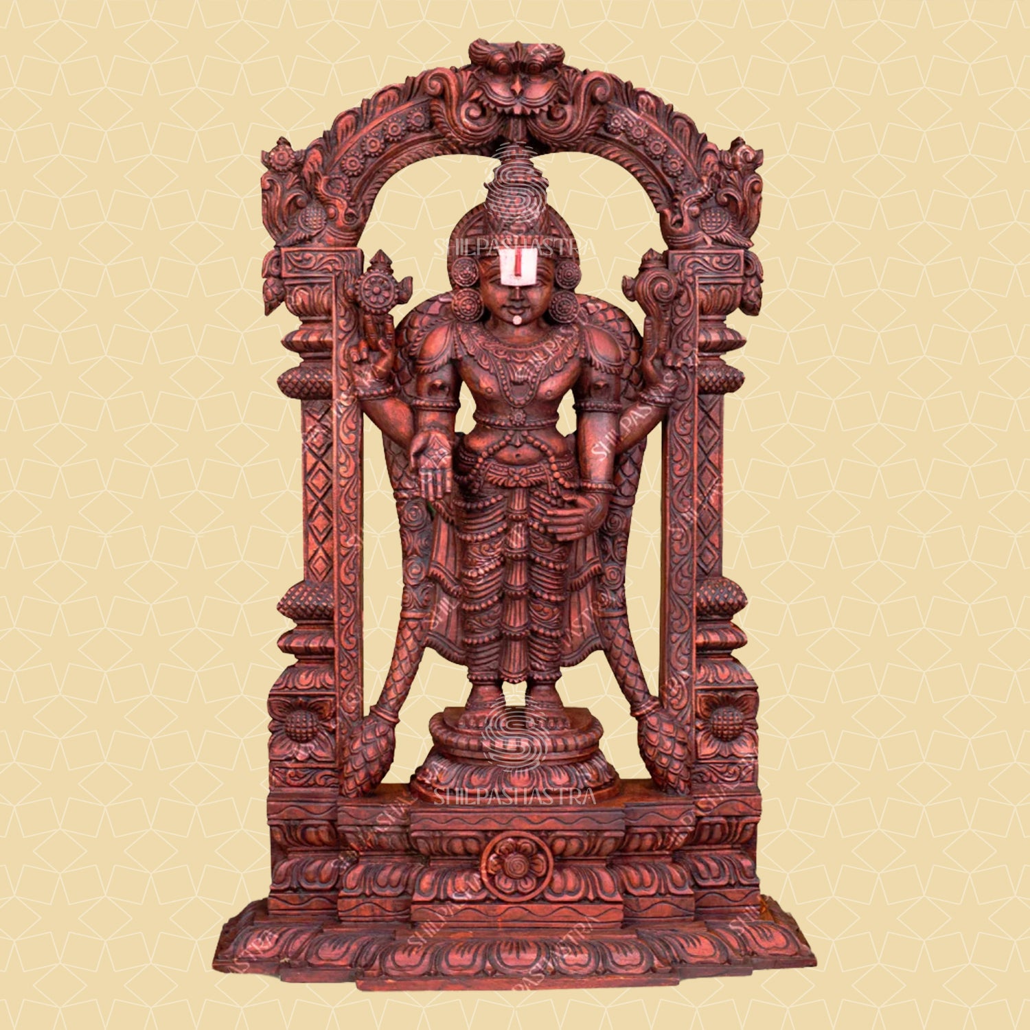 Kalyana Balaji Handcrafted Wooden Perumal Idol