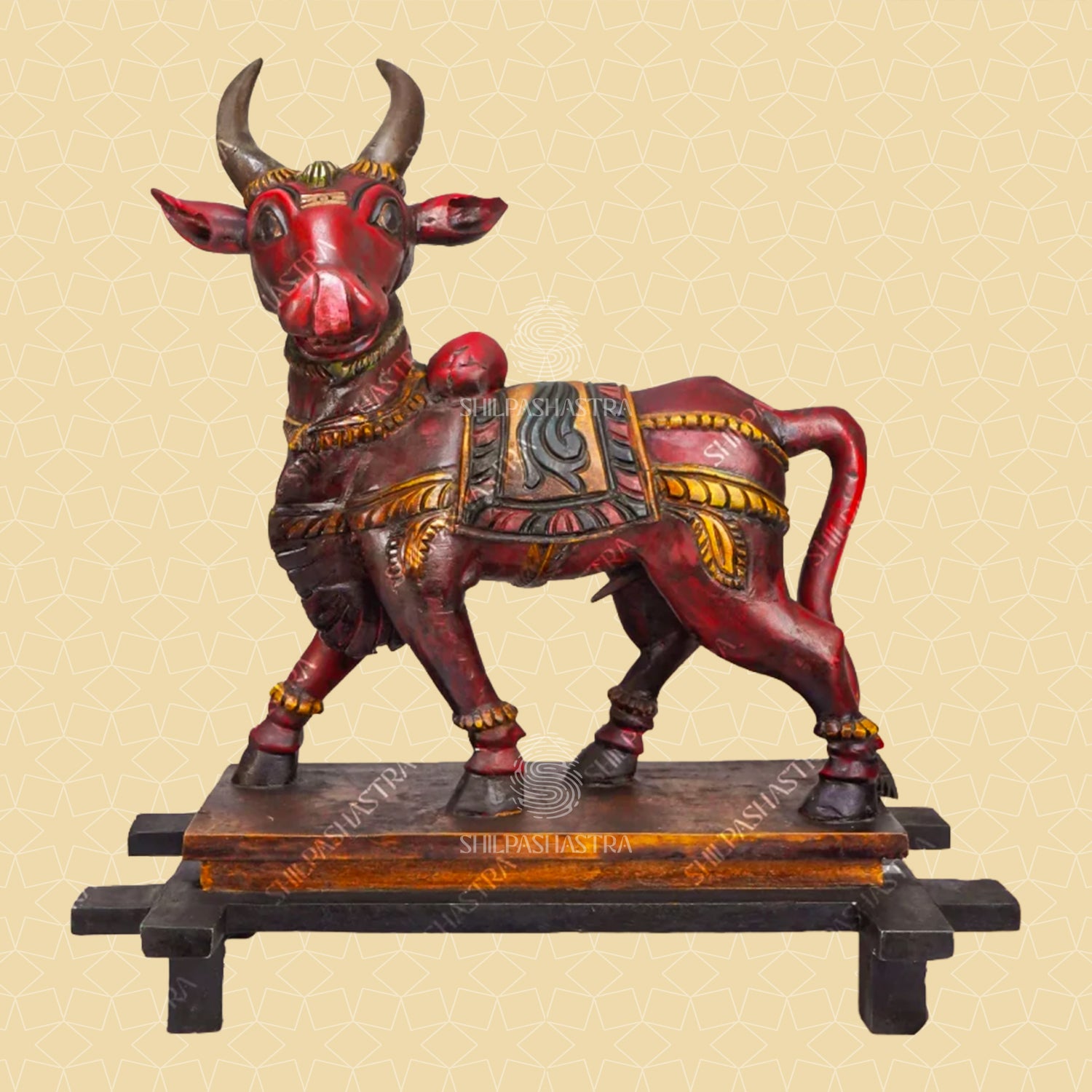 Rishabham Handcrafted Wooden Idol