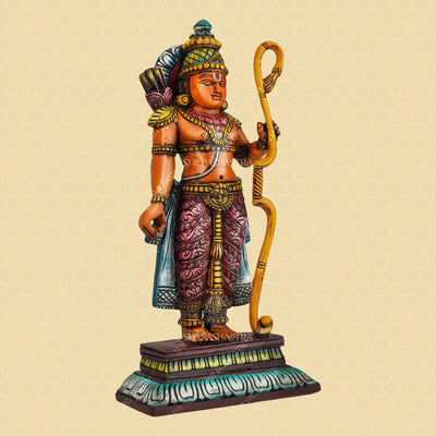 Sri Ramar, Seetha, Lakshmanan & Hanuman Handcrafted Wooden Set