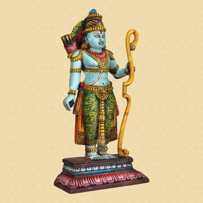 Sri Ramar, Seetha, Lakshmanan & Hanuman Handcrafted Wooden Set