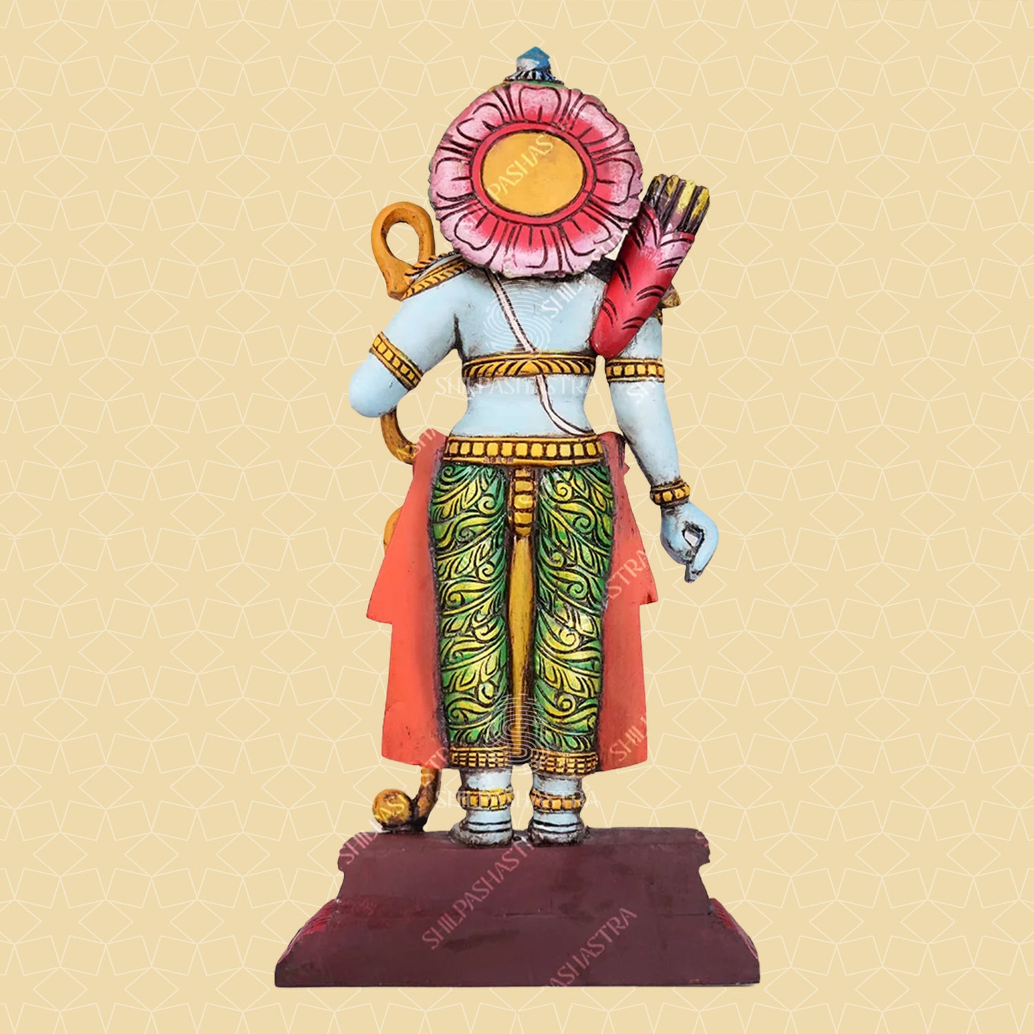 Sri Ramar, Seetha, Lakshmanan & Hanuman Handcrafted Wooden Set