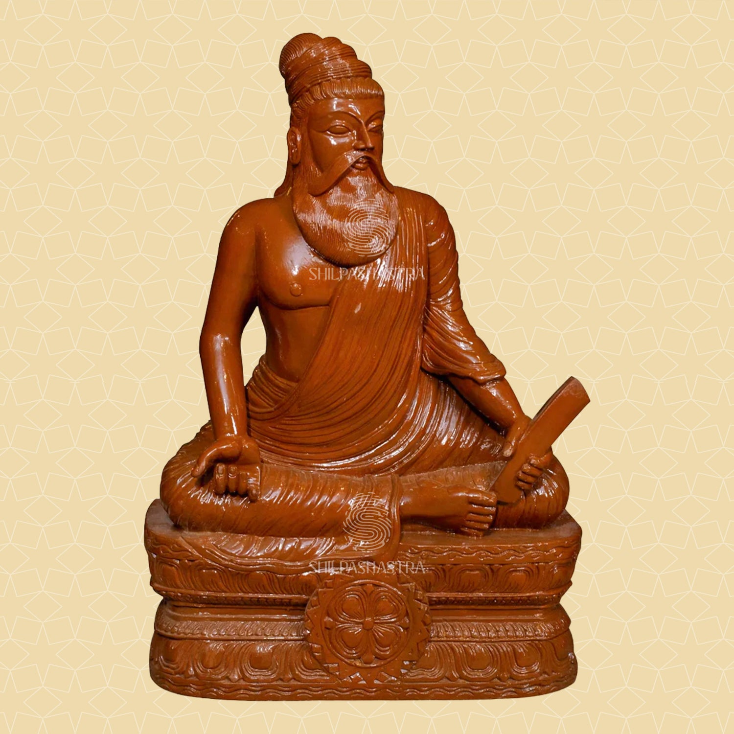 Thiruvalluvar Handcrafted Wooden Idol