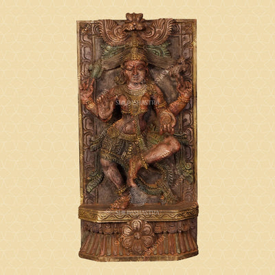 Handcrafted Rustic Colored Dancing Shivan
