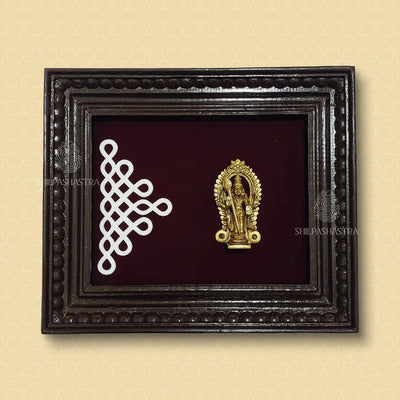 Brass Idol Heritage Manipuri Frame with Kolam Design – 10 × 8 Inches