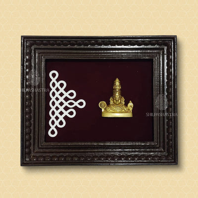 Brass Idol Heritage Manipuri Frame with Kolam Design – 10 × 8 Inches