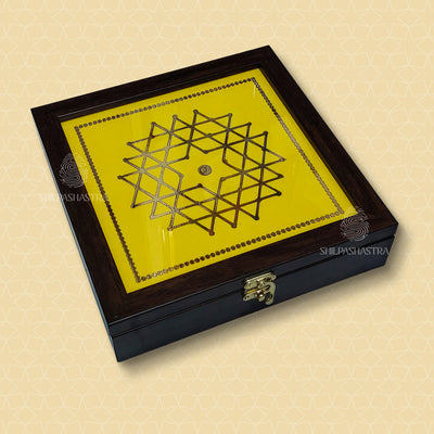 6x6 Inch Gold Foil Printed Jewel Box – Premium Heritage Gift & Jewellery Storage Box
