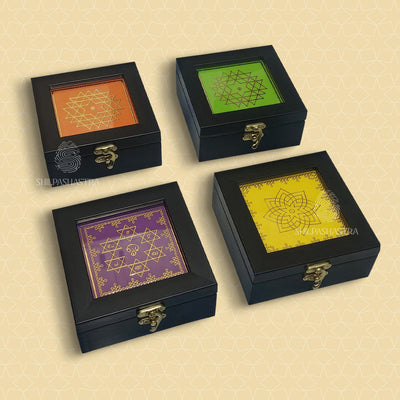 4x4 Inch Gold Foil Printed Jewel Box – Premium Jewellery & Gift Box