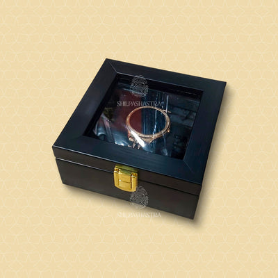 Premium Men's Watch Box – 4x4 Inch Luxury Watch Storage & Gift Box