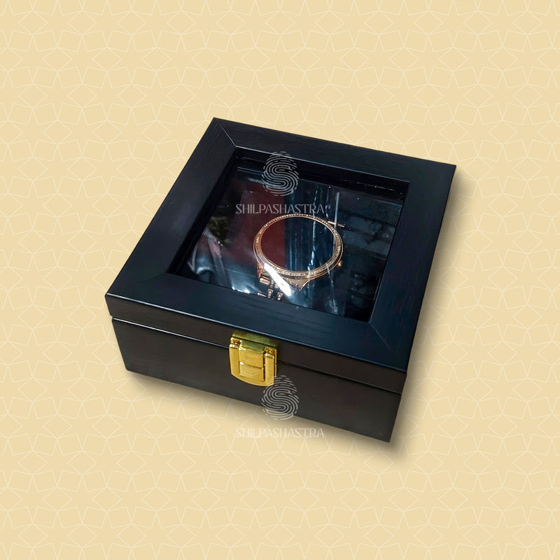 Premium Men's Watch Box – 4x4 Inch Luxury Watch Storage & Gift Box