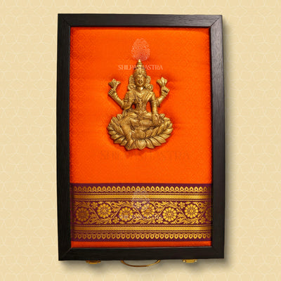 Premium Brass Gaja Lakshmi Saree & Veshti Double Box – 14 × 9 × 2.75 Inches
