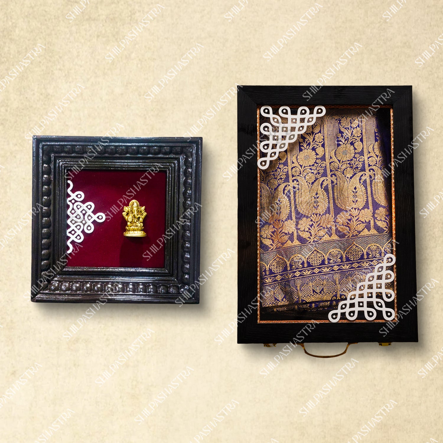 Heritage Saree Box & Ganesha Frame Combos – Traditional Gift Sets for Weddings & Home Décor