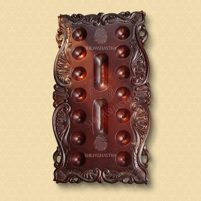 Raja Pallanguzhi – Handcrafted Premium Mahogany Traditional Game Board