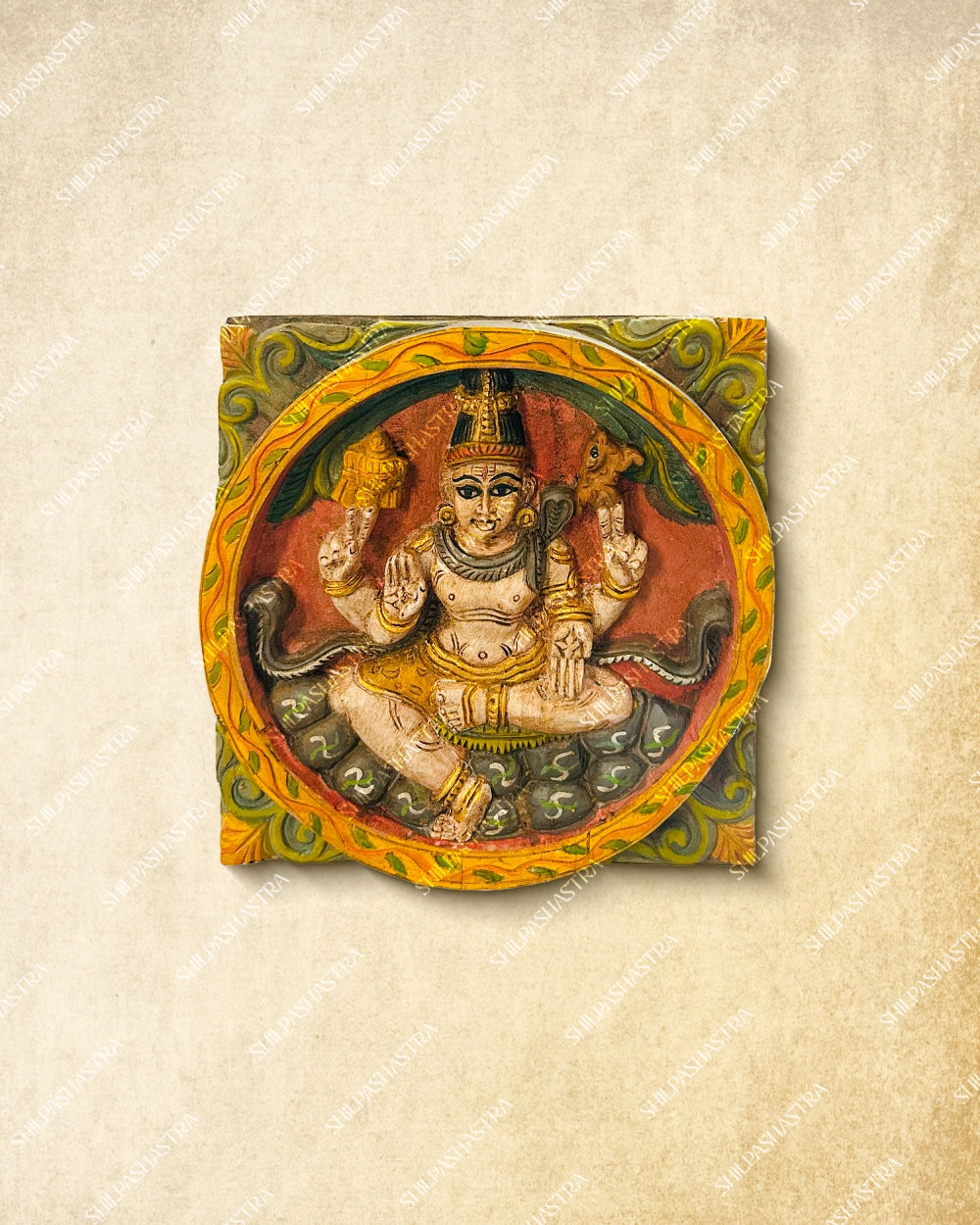 Handcrafted Colored Wooden Wall Panel - Shivan