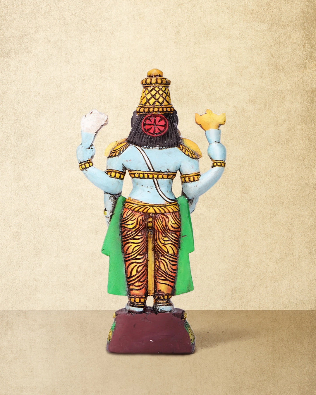 Srinivasa Perumal Handcrafted Wooden Idol – Circle Base