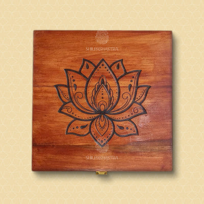 The Sahasra Lotus Mahogany Keepsake Box