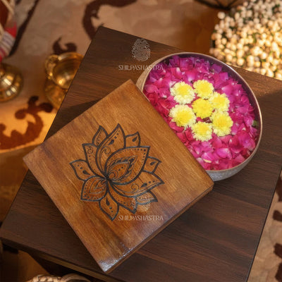 The Sahasra Lotus Mahogany Keepsake Box