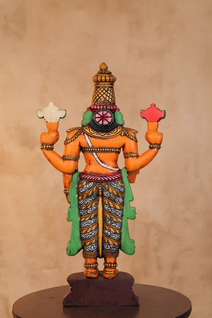 Kalyana Srinivasa Perumal Handcrafted Wooden Idol