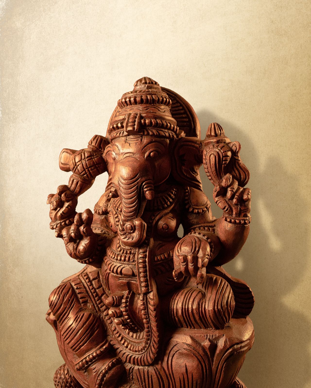 Ganesha Handcrafted Wooden Idol