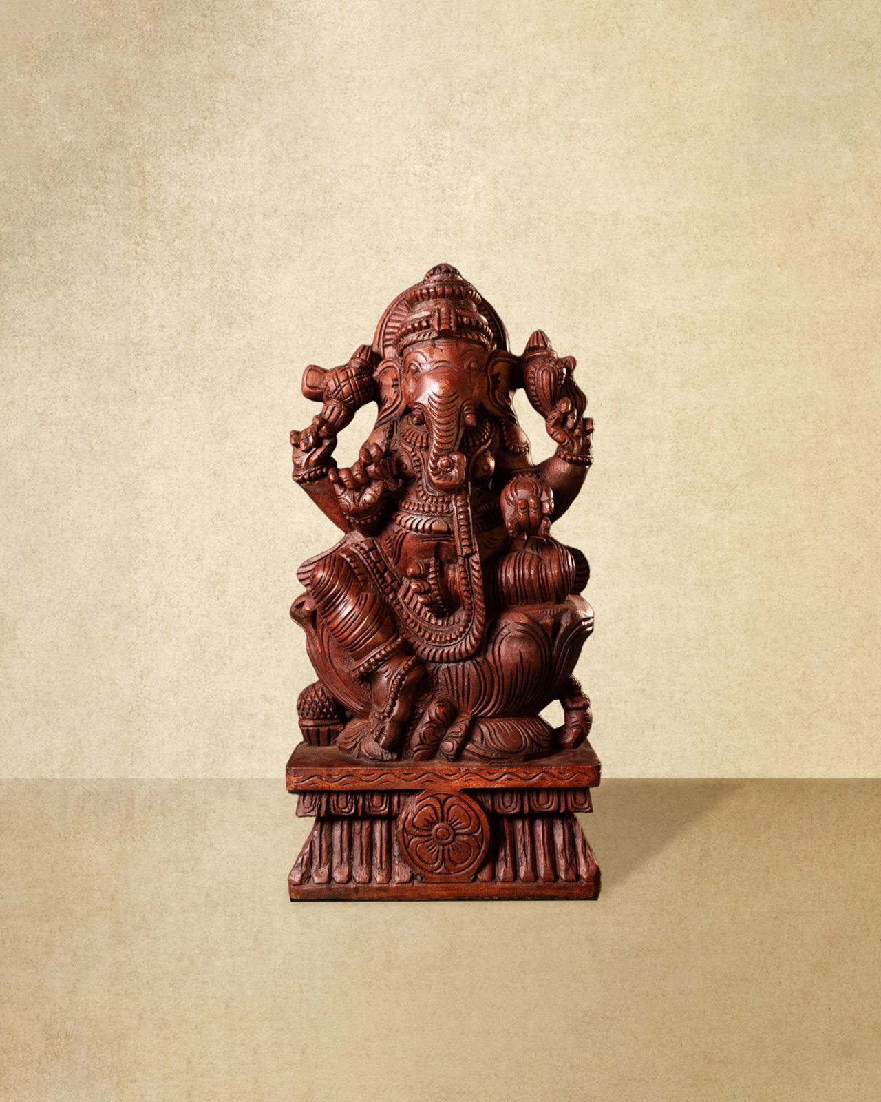 Ganesha Handcrafted Wooden Idol