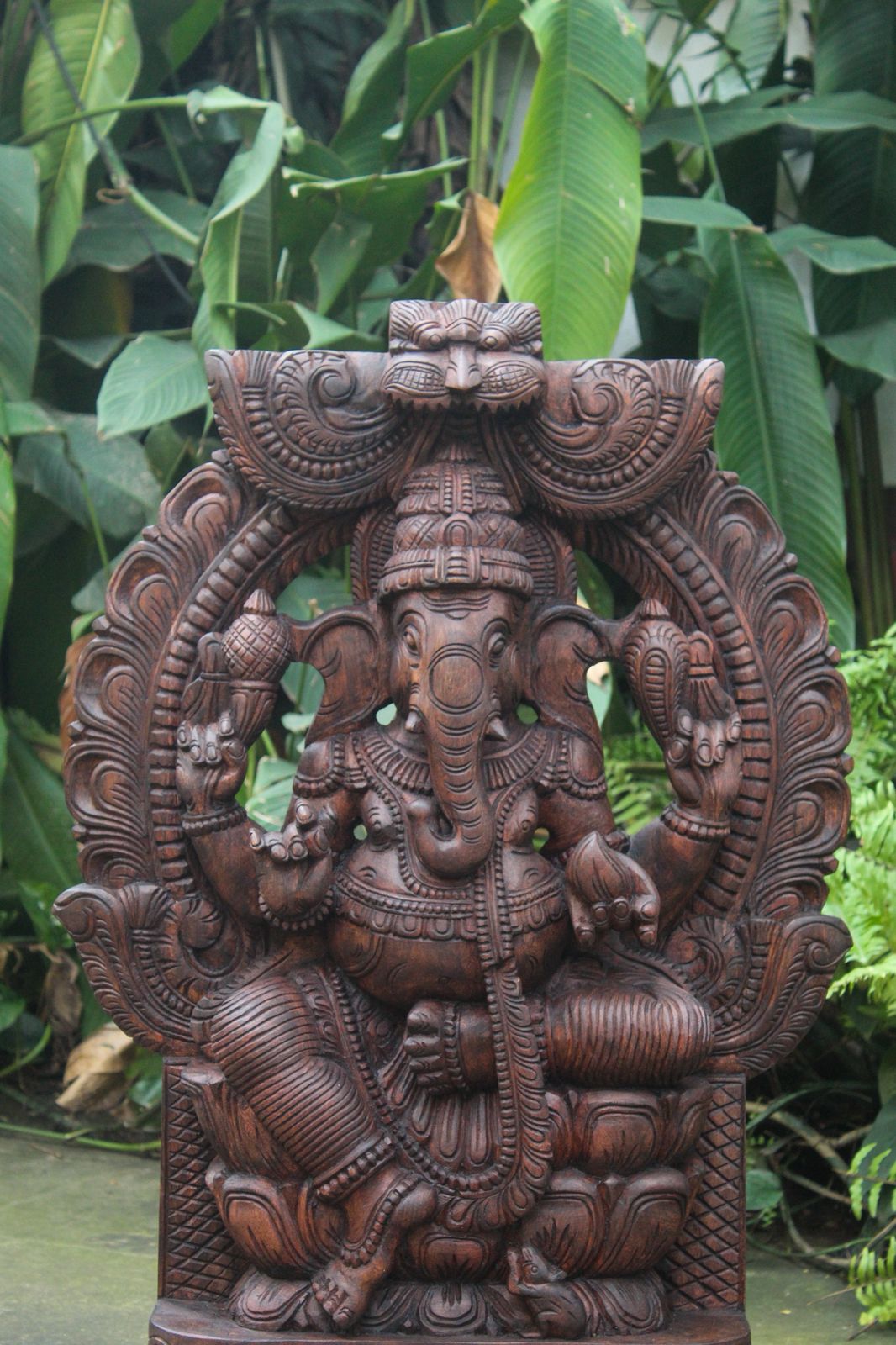 Lord Ganesha Wooden Idol