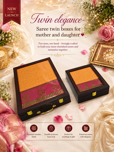 Twin Elegance – Premium Saree Keepsake Box Set for Mother & Daughter