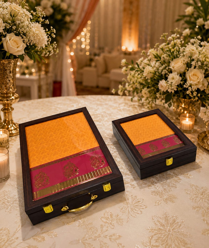 Twin Elegance – Premium Saree Keepsake Box Set for Mother & Daughter