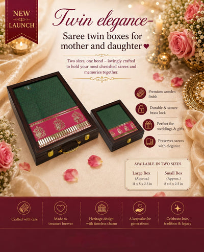 Twin Elegance – Premium Saree Keepsake Box Set for Mother & Daughter
