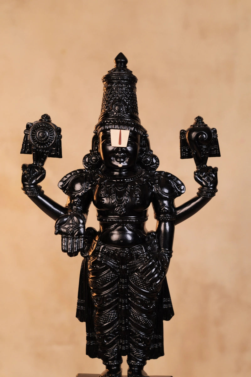 Kalyana Srinivasa Perumal Idol Black Finish – Traditional South Indian Art